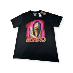 Aaliyah Princess of‎ R&B Graphic Print Short Sleeve T-Shirt Black Large